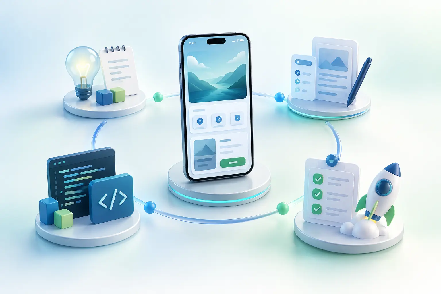 Proceso profesional de diseño, programación, pruebas y lanzamiento de una app